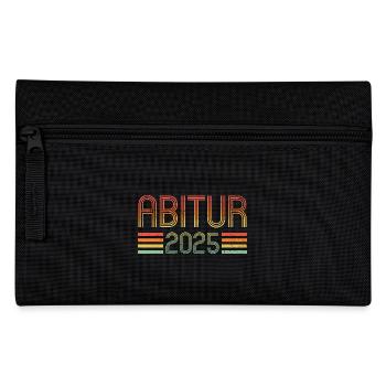 Abitur 2025 - Abi - Vintage - Retro - Federtasche - Schwarz - Vorne