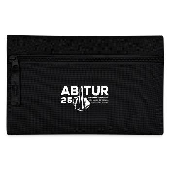 Abitur 2025 Stinkefinger - Abi - Geschenk - Federtasche - Schwarz - Vorne