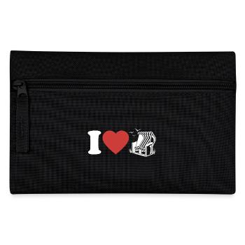 I Love Beach Chair - Heart - Hobby - Pencil Case - black - Front