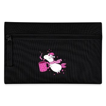 Vin chaud de la licorne Vin chaud Noël Drôle - Trousse - noir - Devant