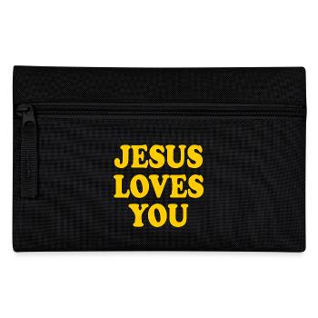 Jesus loves you - Pencil Case - black - Front