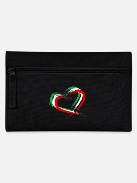 Iran flag heart colors - Pencil Case - black