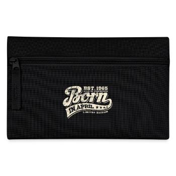 Born in April 1965 - Geburtstag - Geschenk - Federtasche - Schwarz - Vorne