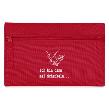 Ich bin dann mal Schaukeln - Federtasche - Rot - Vorne