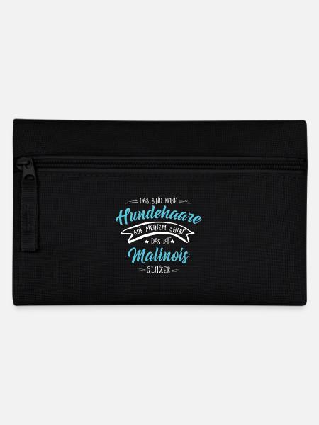 Hund Malinois Glitzer - Federtasche - Schwarz
