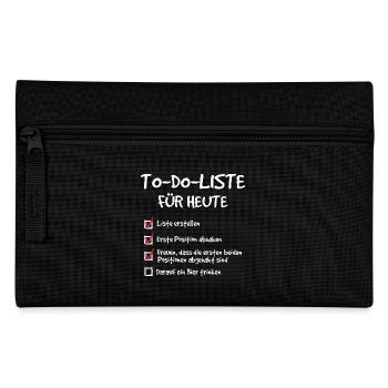 FUN - Bier to do Liste abgehakt - Geschenk - - Federtasche - Schwarz - Vorne