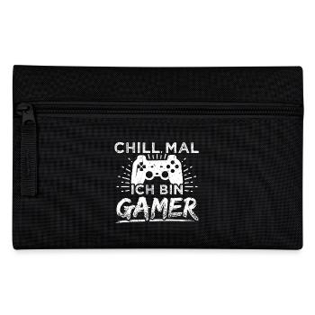 Gamer Gaming Shirt Chill Mal - Federtasche - Schwarz - Vorne