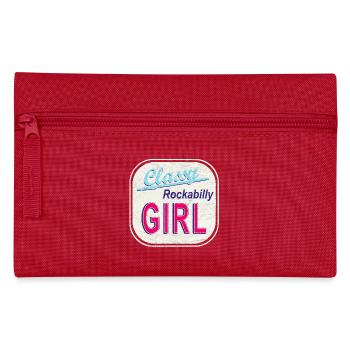 Classy Rockabilly Girl Vintage Logo - Federtasche - Rot - Vorne