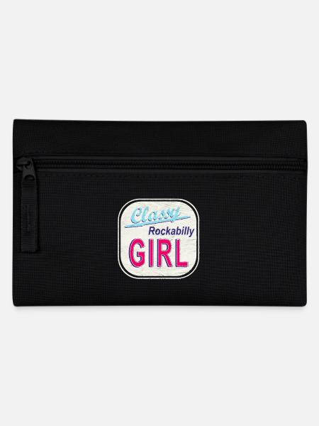 Classy Rockabilly Girl Vintage Logo - Federtasche - Schwarz