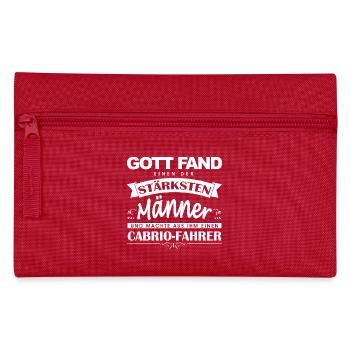 Cabrio Fahrer Shirt-Gott fand - Federtasche - Rot - Vorne