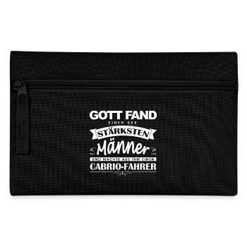 Cabrio Fahrer Shirt-Gott fand - Federtasche - Schwarz - Vorne