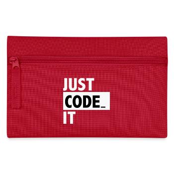 just code it - Pencil Case - red - Front