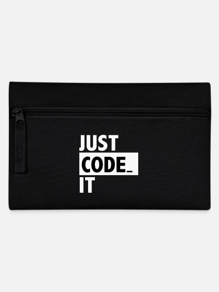 just code it - Pencil Case - black