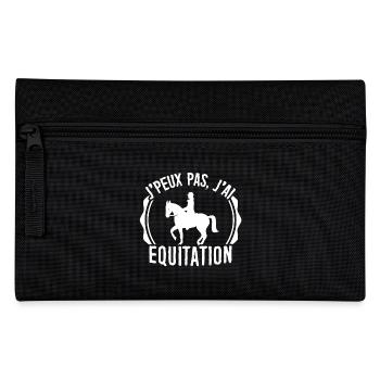 Tshirt Cheval - J'peux pas j'ai équitation - Trousse - noir - Devant