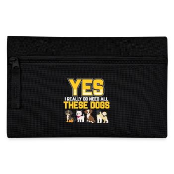 YES I REALLY NEED ALL THESE DOGS - Federtasche - Schwarz - Vorne