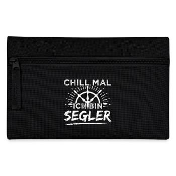 Segeln Segler Segel Shirt Chill Mal - Federtasche - Schwarz - Vorne
