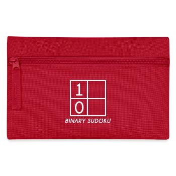 Sudoku Geschenk Binary Binär Nerd Zahlenspiel - Federtasche - Rot - Vorne