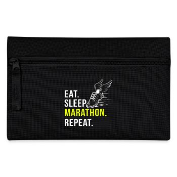 Marathon lustig Geschenk Geburtstag - Federtasche - Schwarz - Vorne