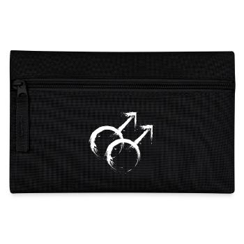Double Mars symbol. Male homosexuality - Pencil Case - black - Front