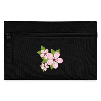 Trois fleurs de cerisier délicates avec des feuilles - Trousse - noir - Devant
