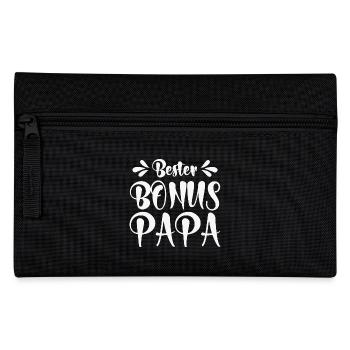Bester Bonus Papa - Federtasche - Schwarz - Vorne