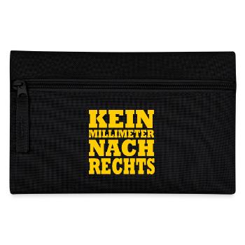 kein millimeter nach rechts - Federtasche - Schwarz - Vorne