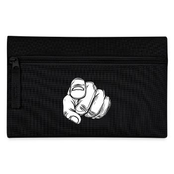 Zeigefinger mit Vector Hand - Federtasche - Schwarz - Vorne