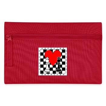 Échiquier avec cœur - Trousse - rouge - Devant