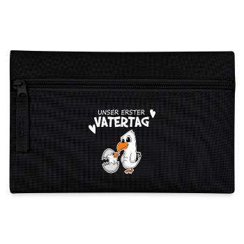 Vatertag Geschenk - Unser erster Vatertag - Federtasche - Schwarz - Vorne