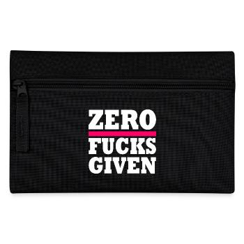 Zero fucks given - Federtasche - Schwarz - Vorne
