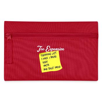 Shopping list all too expensive - Pencil Case - red - Front