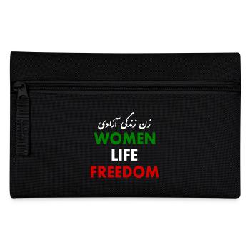 Women life freedom - Federtasche - Schwarz - Vorne