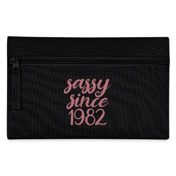 Sassy Since 1982 Funny 40th Birthday Men & Women - Pencil Case - black - Front