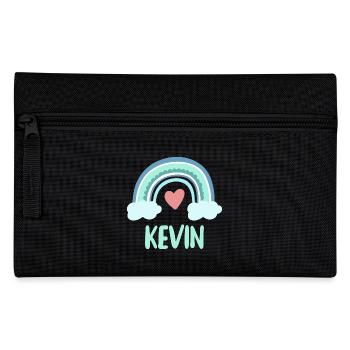 Kevin Name Regenbogen Baby - Federtasche - Schwarz - Vorne