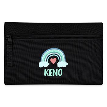 Keno Name Regenbogen Baby - Federtasche - Schwarz - Vorne