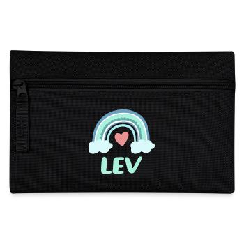 Lev Name Regenbogen Baby - Federtasche - Schwarz - Vorne