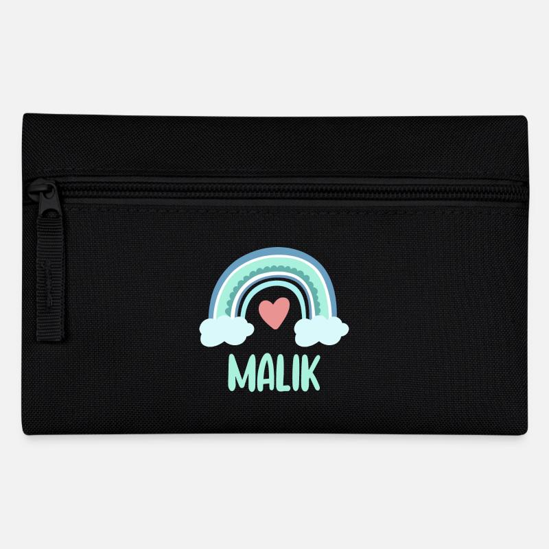Malik Name Rainbow Baby - Pencil Case - black