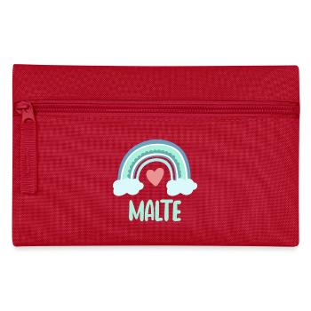 Malte Name Rainbow Baby - Pencil Case - red - Front