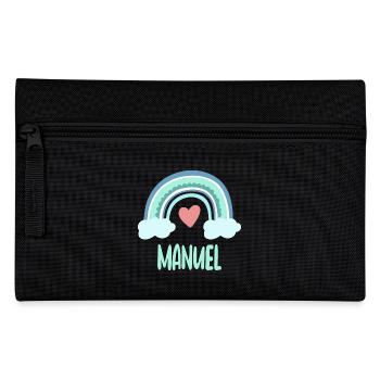 Manuel Name Rainbow Baby - Pencil Case - black - Front