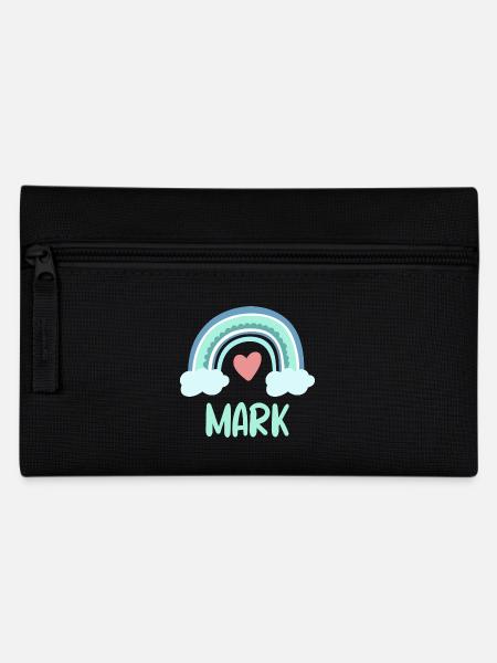 Mark Name Regenbogen Baby - Federtasche - Schwarz