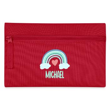 Michael Name Rainbow Baby - Pencil Case - red - Front