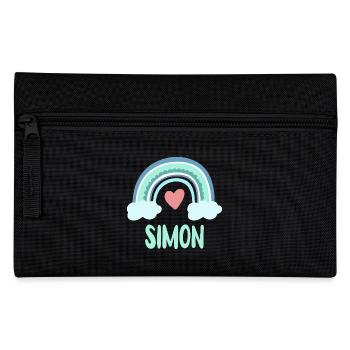 Simon Name Regenbogen Baby - Federtasche - Schwarz - Vorne