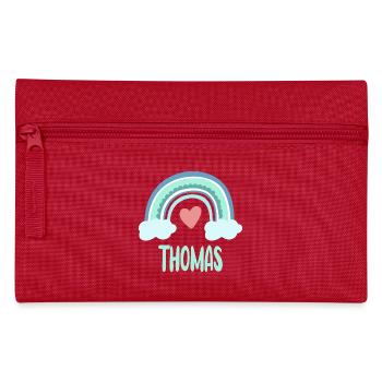 Thomas Name Rainbow Baby - Pencil Case - red - Front