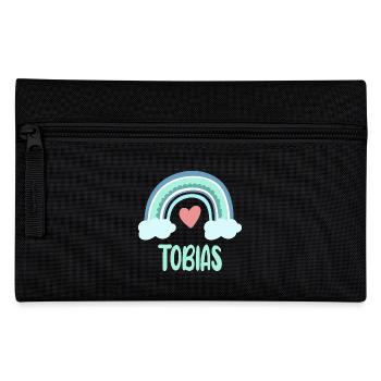 Tobias Name Regenbogen Baby - Federtasche - Schwarz - Vorne