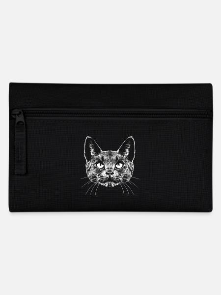 Katze / Portrait - Federtasche - Schwarz