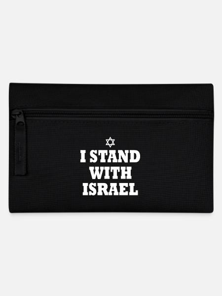 I stand with israel - Federtasche - Schwarz