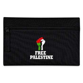 Free palestine - Federtasche - Schwarz - Vorne