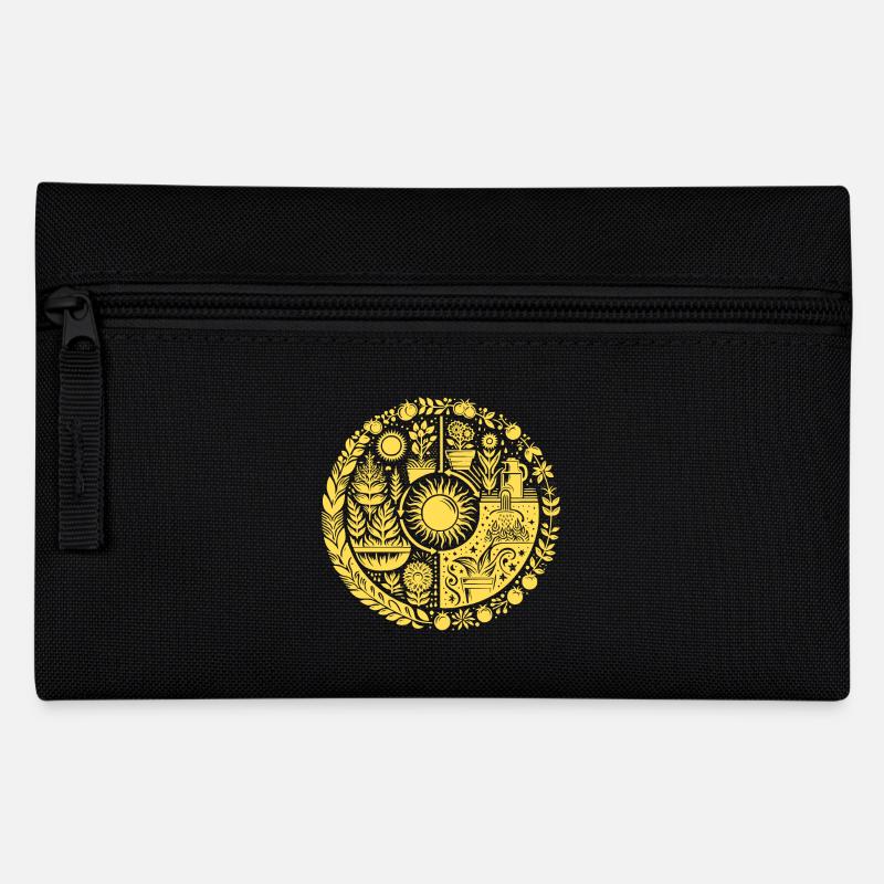 Permakultur Kreislauf - Federtasche - Schwarz