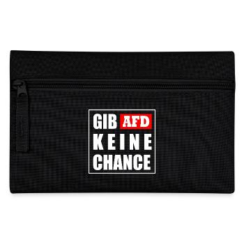 Gib afd keine chance - Federtasche - Schwarz - Vorne