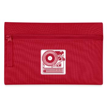 Platine vinyle design rétro - Trousse - rouge - Devant
